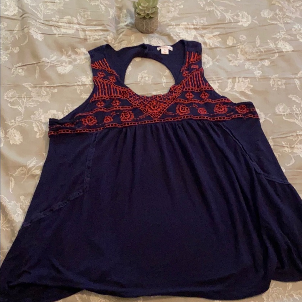 Women’s XL Tank Top Floral Blouse By Xhilaration